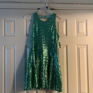 Mint sequin dress
